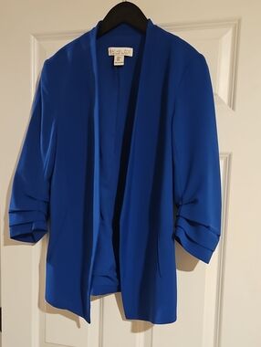 Rachel Zoe Draped Open-Front Blazer in Royal Blue